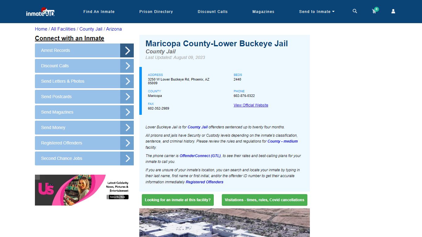 Maricopa County-Lower Buckeye Jail - Inmate Locator - Phoenix, AZ
